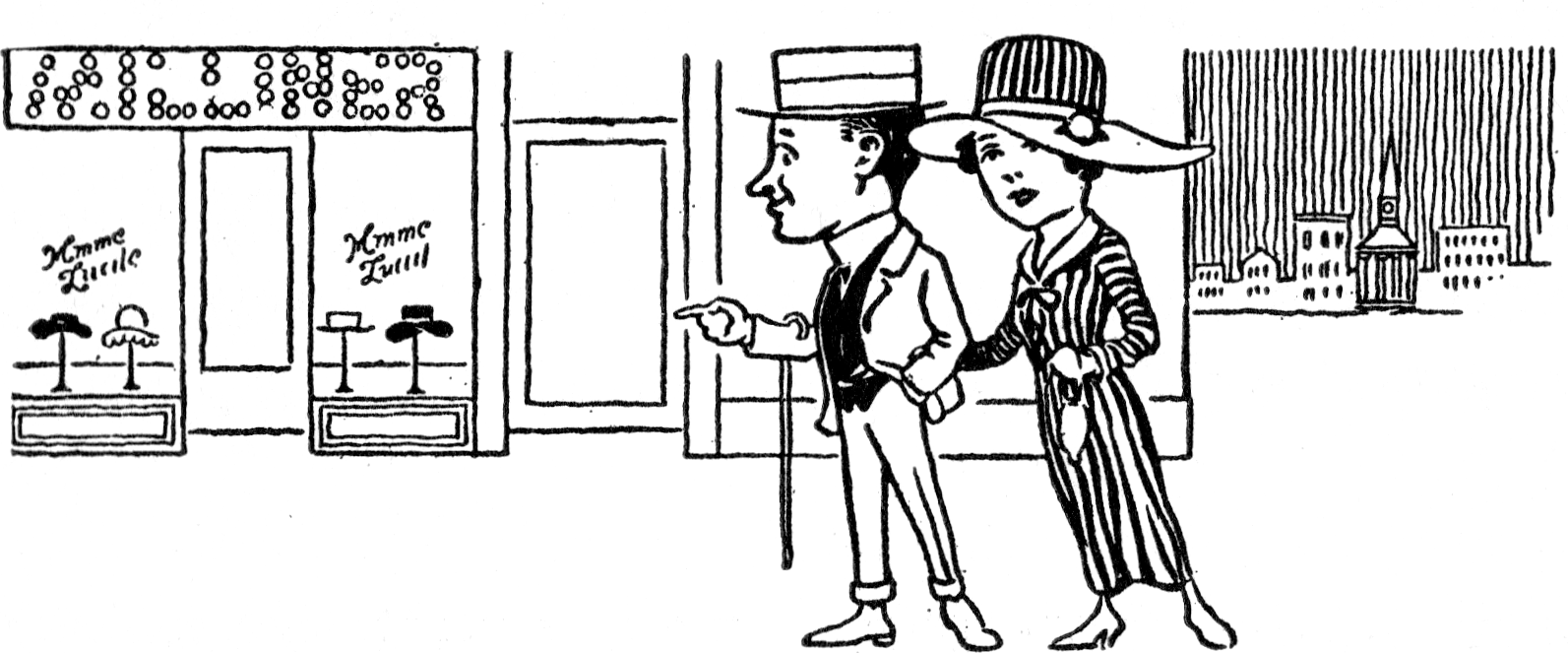 Couple walking by a store at night.